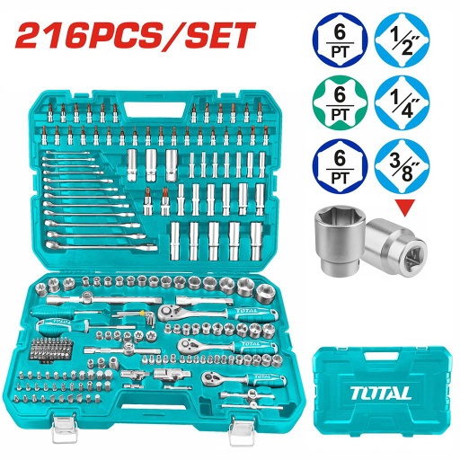 [THKTHP22166] TOTAL - THKTHP22166 - Mallette à outils 216 pcs