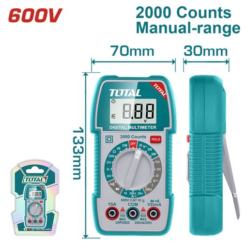 [TMT5360011] TOTAL - TMT5360011 - Multimètre 600V