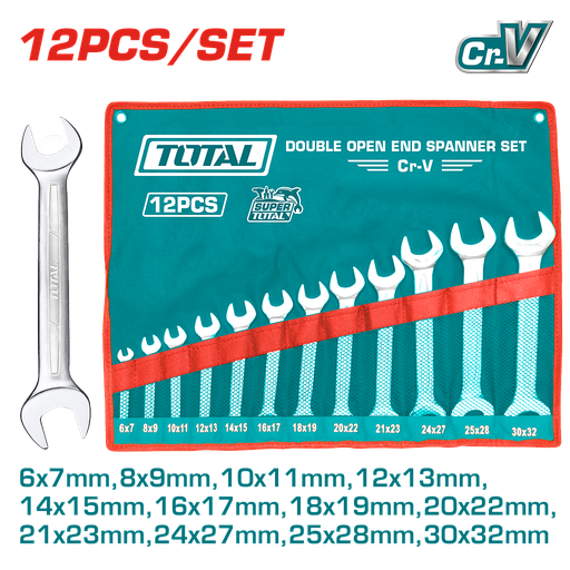 [THT1023121] TOTAL - THT1023121 - Jeu de Clé plate double Ø6-32mm