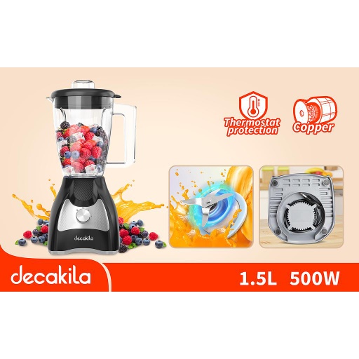 [KEJB043B] DECAKILA - KEJB043B - Stand blender 1.5L 500W