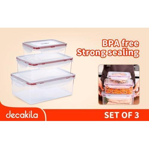 [KMTT123W] DECAKILA - KMTT123W - Sealed food container set