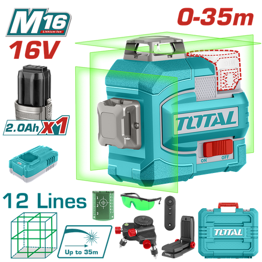 [TLL301201] TOTAL - TLL301201 - Niveau laser 3D à batterie 16V