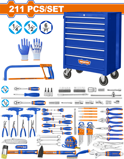 [WHS3211] WDF - WHS3211 - Coffre à outils 211 pcs