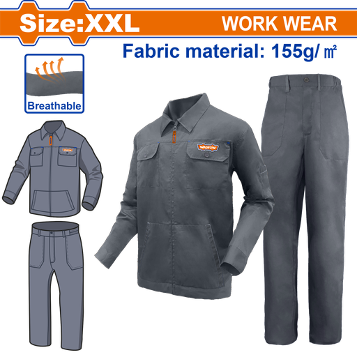 [WUN1801.XXL] WDF - WUN1801.XXL - Uniforme de travail taille XXL