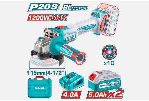 [TAGLI2211532] TOTAL - TAGLI2211532 - Meuleuse d'angle 20V 1200W Ø115mm