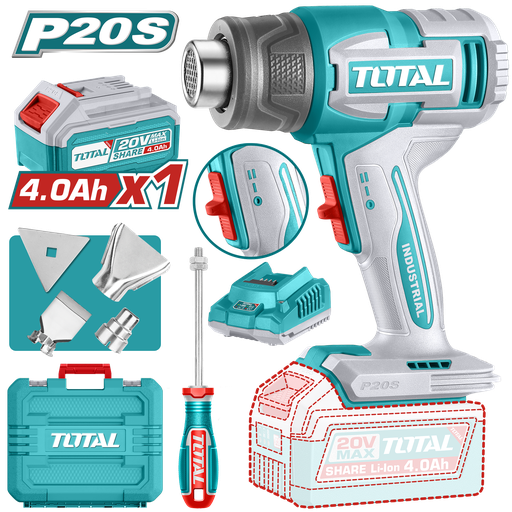 [TBLI20065] TOTAL - TBLI20065 - Pistolet thermique 20V 300/550°C