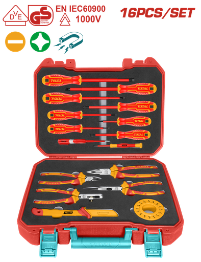 [THKITH1601] TOTAL - THKITH1601 - Mallette à outils isolant 16 pcs