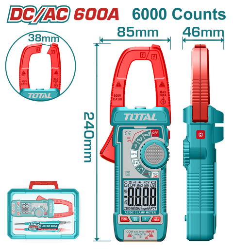 [TMT766002] TOTAL - TMT766002 - Pince multimètre 600A DC/AC