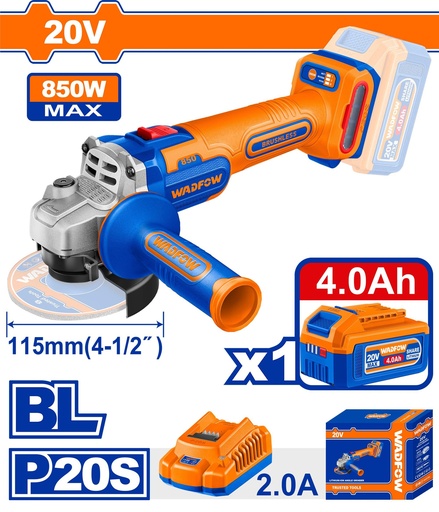 [WLAP5421] WDF - WLAP5421 - Meuleuse d'angle sans fil Ø115mm 850W
