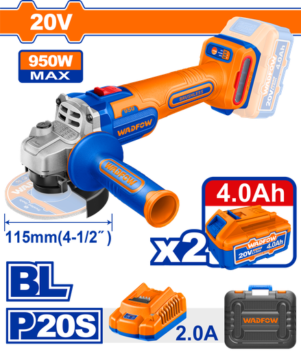 [WLAP5322] WDF - WLAP5322 - Meuleuse d'angle sans fil Ø115mm 950W