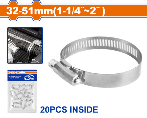 [WHU2906] مشبك خرطوم 32-51mm