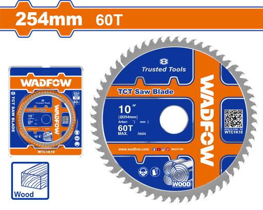 [WTC1K10] شفرة قطع خشب - Ø254mm 60T