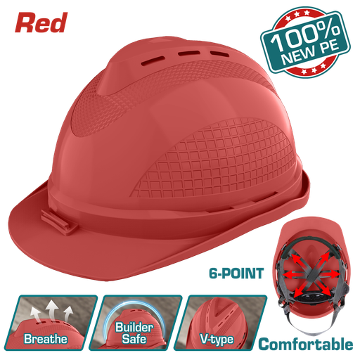 [TSP8604] TOTAL - TSP8604 - Casque de securite rouge