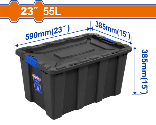 [WTB3355] WDF - WTB3355 - Bac a plastique noir 55L