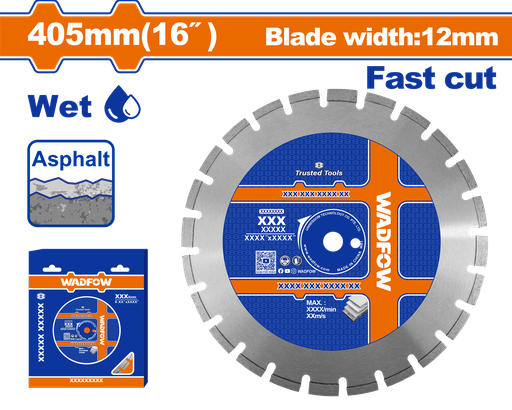 [WDC7501] WDF - WDC7501 - Disque diamant asphalt pour scie à sol Ø405x25.4mm