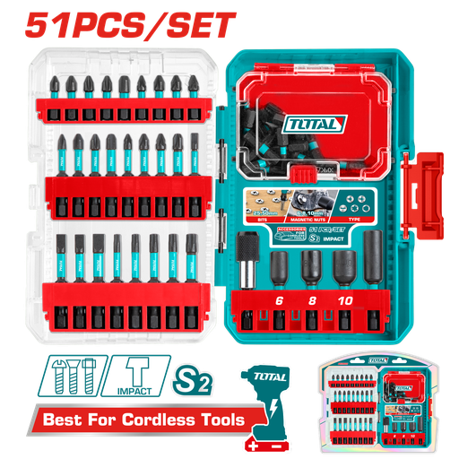[TACSDL25106] TOTAL - TACSDL25106 - Jeu d'embouts 51 pcs