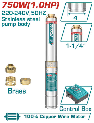 [TWP57506] TOTAL - TWP57506 - Pompe puit profond - 80m 6.7m³/h