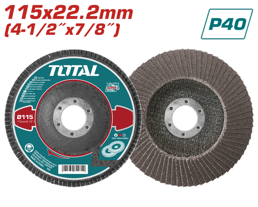 [TAC6311540] TOTAL - TAC6311540 - Disque à lamelles - Ø115mm P60