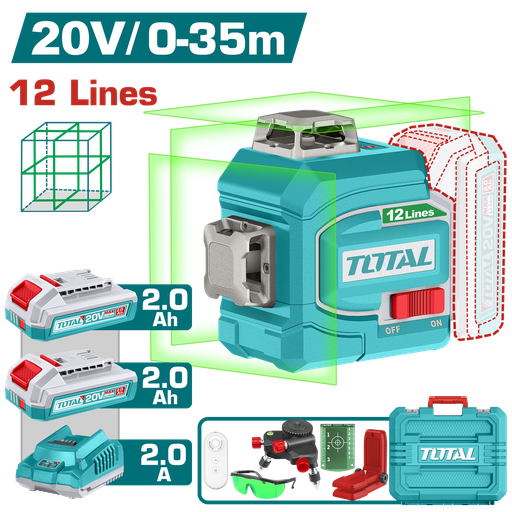 [TLL3012165] TOTAL - TLL3012165 - Niveau laser 3D à batterie 20V