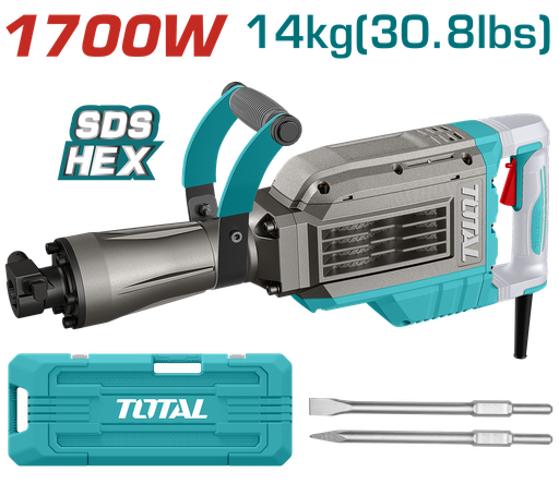 [TH217088] TOTAL - TH217088 - Marteau Piqueur 1700W 14kg Force d'impact: 60J