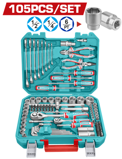 [THKTHP61057] TOTAL - THKTHP61057 - Mallette à outils 105 pcs