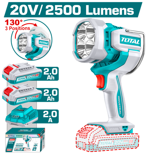 [TWLI20887] TOTAL - TWLI20887 - Lampe de travail 20V 2500 lumens
