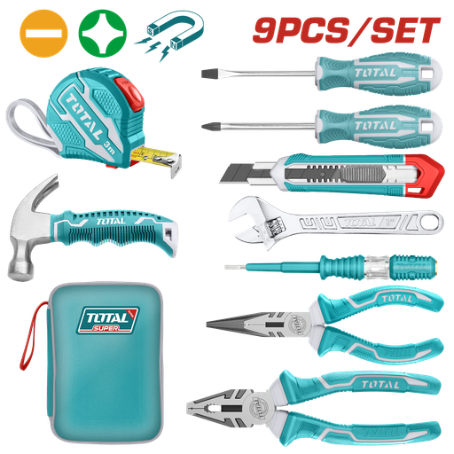 [THKTHP90097] TOTAL - THKTHP90097 - Trousse d'outils à main 9 pièces