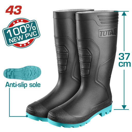 [TSP308LYB.43] TOTAL - TSP308LYB.43 - Bottes de pluie  37cm - Taille 43